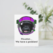 Space Chimp Postkarte (Stehend Vorderseite)