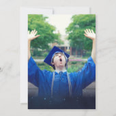 Space Classic Simple Abschluss Einladung (Rückseite)