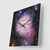 Space Clock Quadratische Wanduhr (Winkel)