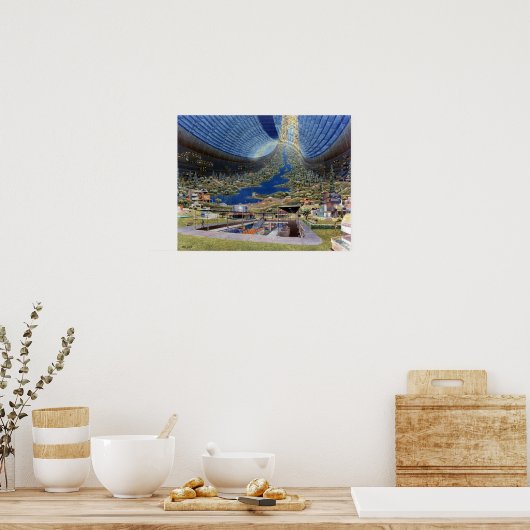 Space Colony Poster #3 (Küche)