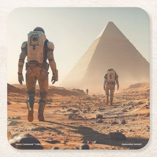 Space Command™ Collection - Exploration Series Rechteckiger Pappuntersetzer (Vorderseite)