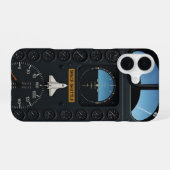 Space Commander iPhone-Hülle iPhone 16 Hülle (Rückseite (Horizontal))