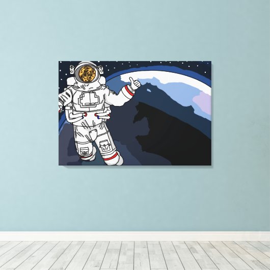 Space Cookie Leinwanddruck (Insitu (Holzboden))