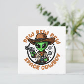 Space Cowboy Funny Alien (Stehend Vorderseite)