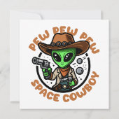 Space Cowboy Funny Alien (Rückseite)