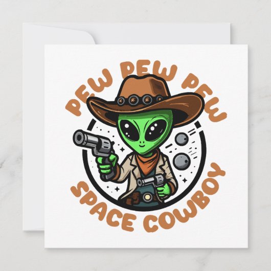 Space Cowboy Funny Alien (Vorderseite)