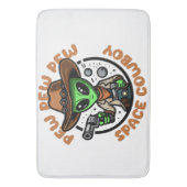 Space Cowboy Funny Alien Badematte (Vorderseite Vertikal)