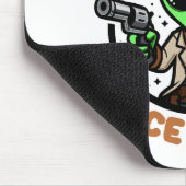 Space Cowboy Funny Alien Mousepad (Ecke)