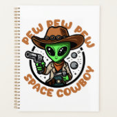 Space Cowboy Funny Alien Planer (Vorderseite)