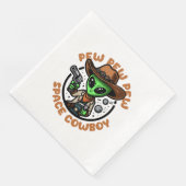 Space Cowboy Funny Alien Serviette (Ecke)