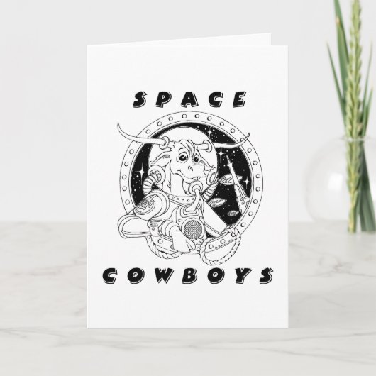 Space Cowboys Grußkarte Karte (Vorderseite)
