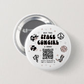 Space Cowgirl Bachelorette kaufen die Braut ein Ge Button (Vorne & Hinten)