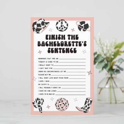 Space Cowgirl Bachelorette Spiel beenden Satz (Stehend Vorderseite)