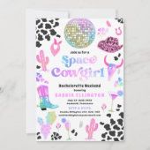 Space Cowgirl Bachelorette Weekend Tour Einladung (Vorderseite)