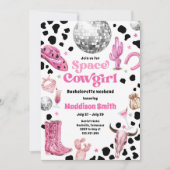 Space Cowgirl Disco Einladung (Vorderseite)