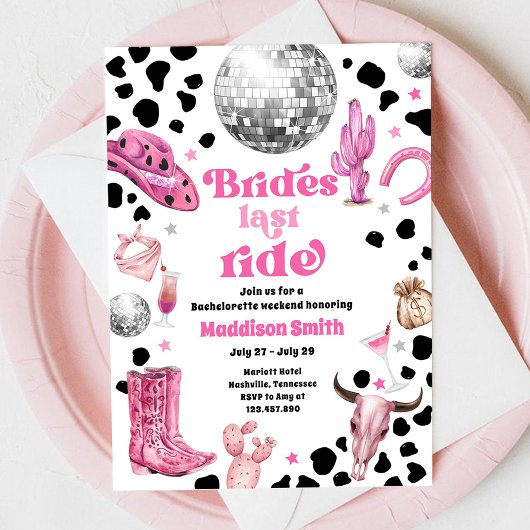 Space Cowgirl Disco Einladung