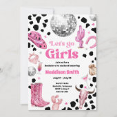 Space Cowgirl Disco Einladung (Vorderseite)