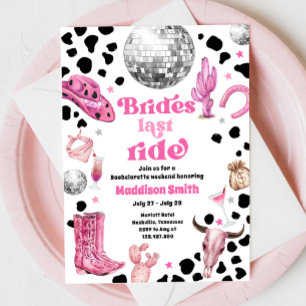 Space Cowgirl Disco Rodeo Junggesellinnenabschied Einladung