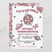 Space Cowgirl Junggeselinnen-Abschied Einladung (Vorne/Hinten)