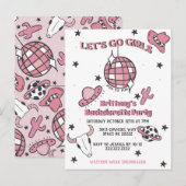 Space Cowgirl Junggeselinnen-Abschied Einladung Postkarte (Vorne/Hinten)