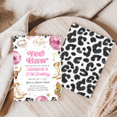 Space Cowgirl Rodeo Pink Disco Birthday Party Einladung