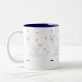 Space Critters-Tasse Zweifarbige Tasse (Links)