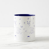Space Critters-Tasse Zweifarbige Tasse (Mittel)