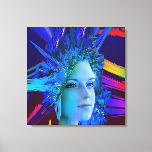 Space Crystal Leinwanddruck (Vorderseite)