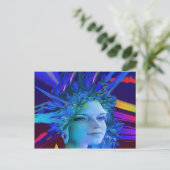 Space Crystal Postkarte (Stehend Vorderseite)