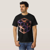 Space Cube Grid Astro Geometry T - Shirt (Vorne ganz)