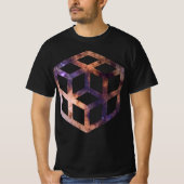 Space Cube Grid Astro Geometry T - Shirt (Vorderseite)