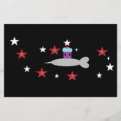 Space Cupcake und Herr Narwhal Briefpapier (Vorderseite)