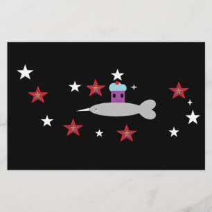 Space Cupcake und Herr Narwhal Briefpapier