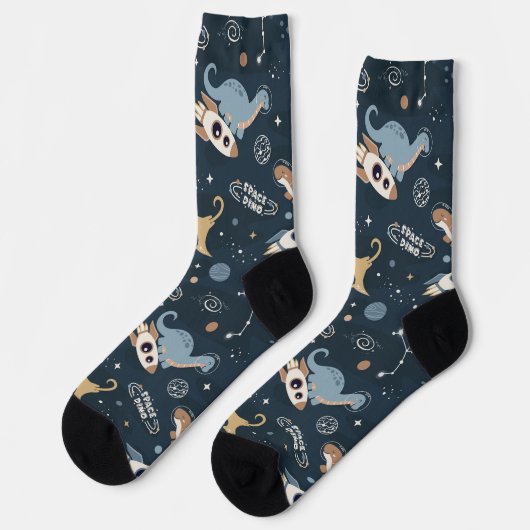 Space Dino Socken (Linkes Detail)