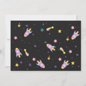 Space Dinosaurier Galaxy Danke Karte (Rückseite)