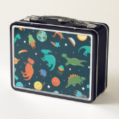 Space Dinosaurier Metall Brotdose (Rückseite)