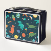 Space Dinosaurier Metall Brotdose (Vorderseite)