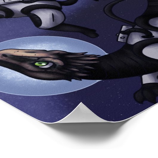 Space Dinosaurier Poster (Ecke)