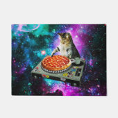Space dj cat Pizza Fußmatte (Vorderseite)