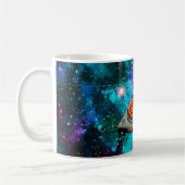 Space dj cat Pizza Kaffeetasse (Links)