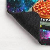Space dj cat pizza mousepad (Ecke)