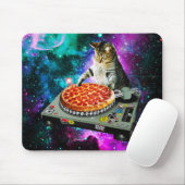 Space dj cat pizza mousepad (Mit Mouse)
