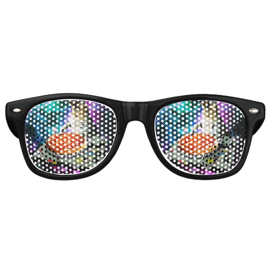 Space dj cat pizza partybrille (Vorderseite)
