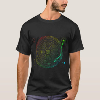 Space DJ Grafik - Solaranlage Turntable EDM T-Sh T-Shirt