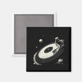 Space-DJs für Männer Solar System Vinyl-Schallplat Magnet (Vorderseite/Rückseite)