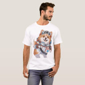 Space Dog im Astro-Kostüm T-Shirt (Vorne ganz)