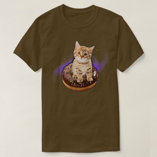 Space Donut Cat Flying Kitty Galay T-Shirt (Design vorne)