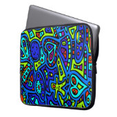 Space Doodle #1 Laptopschutzhülle (Vorderseite Links)