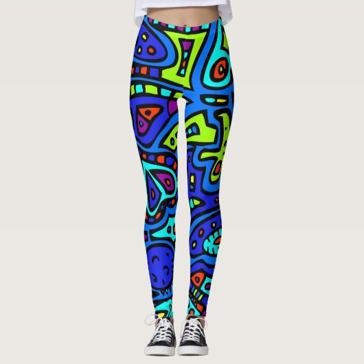 Space Doodle #1 Leggings (Vorderseite)