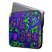 Space Doodle #2 Laptopschutzhülle (Vorderseite Links)